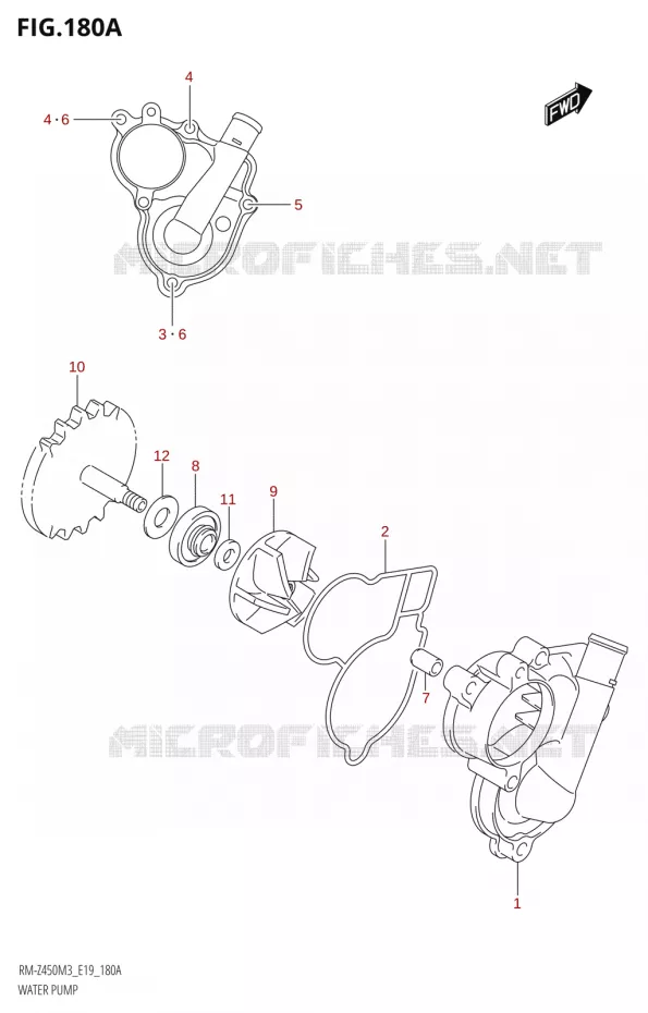 WATERPOMP Suzuki MOTO 450 RM-Z 2023  RM-Z450 M3 (E19)