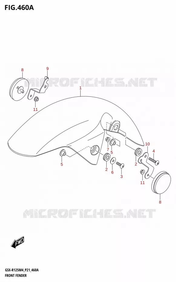 FRONT FENDER Suzuki MOTO 125 GSX-R 2024  GSX-R125RL 2024 M4 (P21)