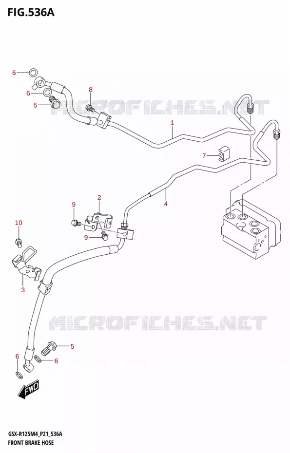FRONT REMSLANG Suzuki MOTO 125 GSX-R 2024  GSX-R125RL 2024 M4 (P21)