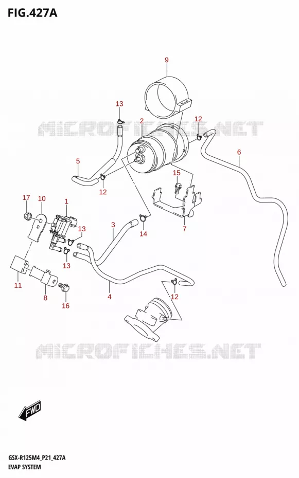 FUEL EVAP SYSTEM Suzuki MOTO 125 GSX-R 2024  GSX-R125RL 2024 M4 (P21)