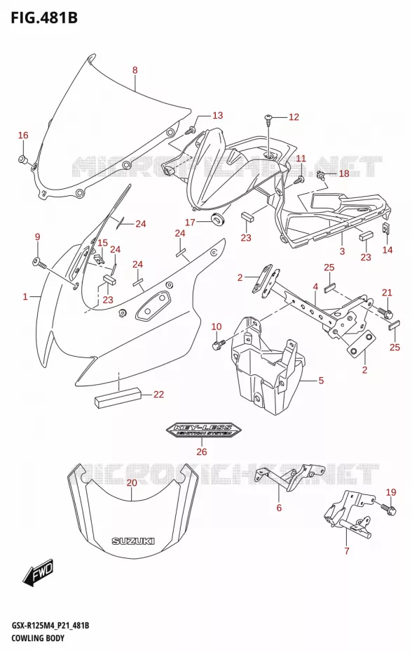 KUIP (GSX-R125RLX) Suzuki MOTO 125 GSX-R 2024  GSX-R125RL 2024 M4 (P21)