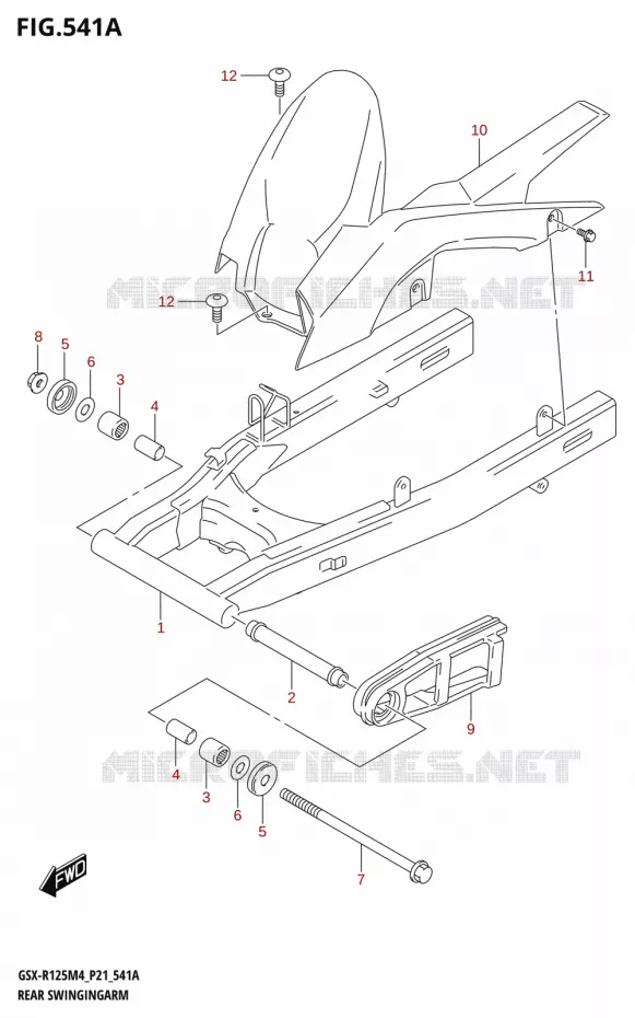 SWINGARM Suzuki MOTO 125 GSX-R 2024  GSX-R125RL 2024 M4 (P21)