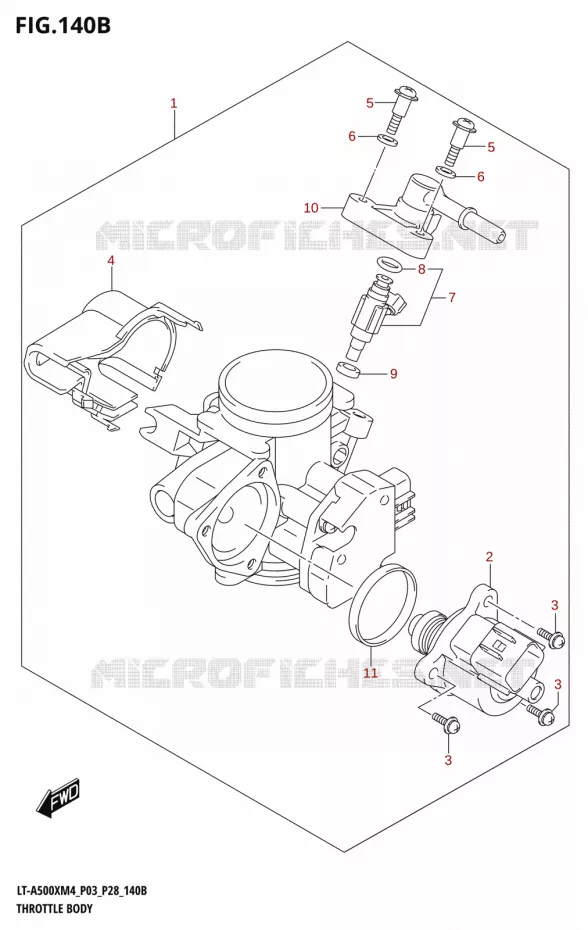 GASKLEPHUIS (P33) Suzuki QUAD 500 KINGQUAD 2024  LT-A500XM4 P03 2024 M4 (P03)