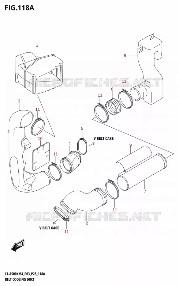 LUCHTKANAALRIEM Suzuki QUAD 500 KINGQUAD 2024  LT-A500XM4 P03 2024 M4 (P03)