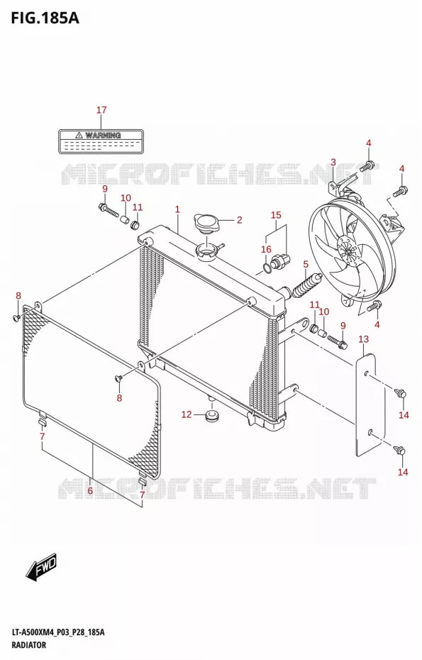 RADIATOR (P03,P33) Suzuki QUAD 500 KINGQUAD 2024  LT-A500XM4 P03 2024 M4 (P03)