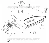 BENZINETANK (MODELE V) voor Suzuki INTRUDER 800 1993