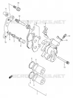 FRONT CALIPER voor Suzuki TS-R 125 1994