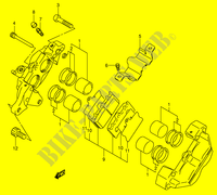 REAR CALIPER (MODELE K2/K3/K4) voor Suzuki INTRUDER 1500 2000