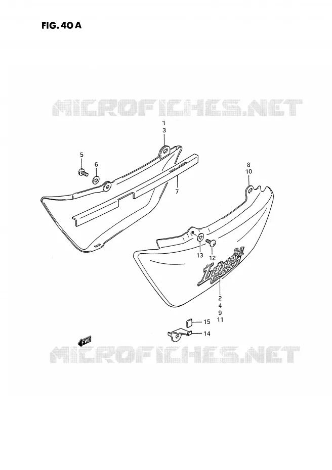 ACHTER KUIP  (MODELE K/L/M) Suzuki MOTO 1400 INTRUDER 1991  VS1400GLFM(E2)