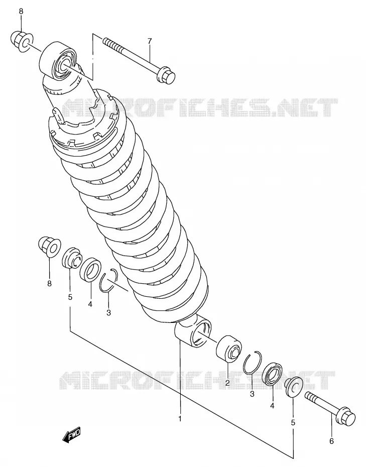 ACHTER SCHOKDEMPER Suzuki MOTO 125 TS-R 1992  TS125RN(E2)