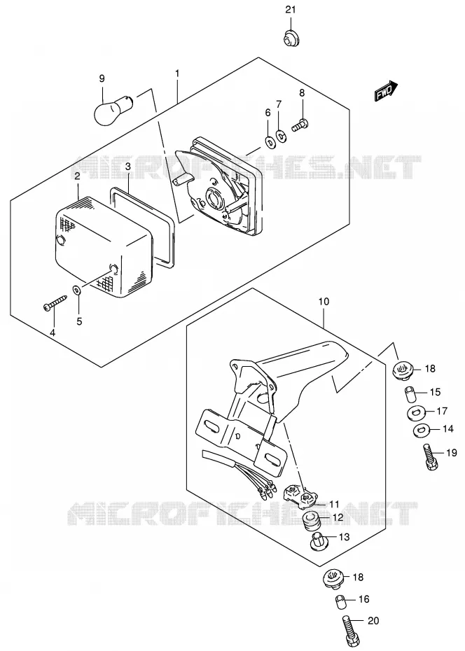 ACHTERLICHT (E1,E71,P9) Suzuki MOTO 185 TS-ER 1996  TS185ERT(E1)
