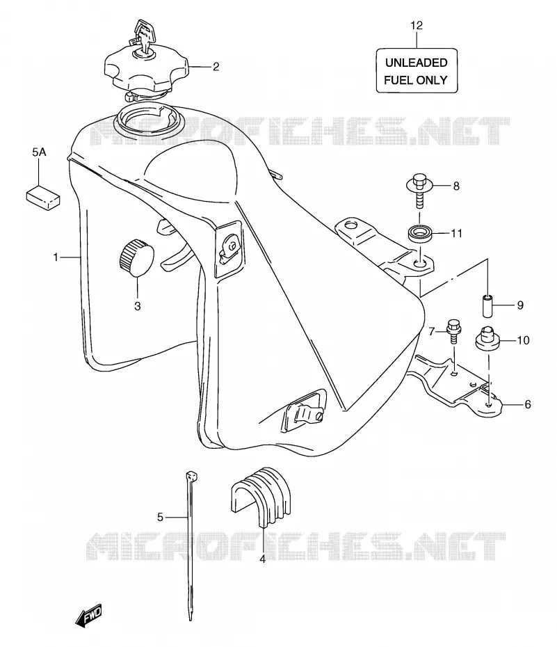 BENZINETANK (MODELE K/L/M/N/P) Suzuki MOTO 125 TS-R 1993  TS125RP(E2)