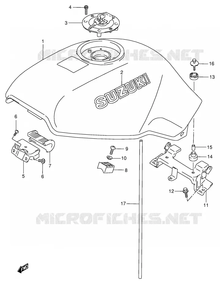 BENZINETANK (MODELE R/T) Suzuki MOTO 800 VX 1991  VX800M(E4)