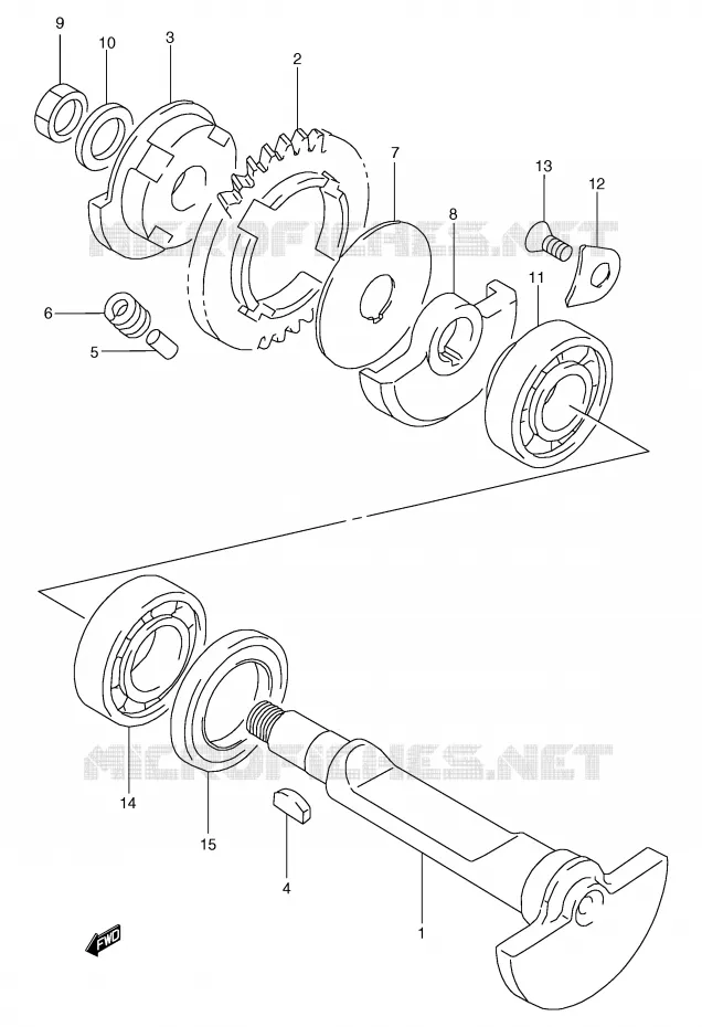 CRANK BALANCER Suzuki MOTO 125 TS-R 1990  TS125RL(E2)