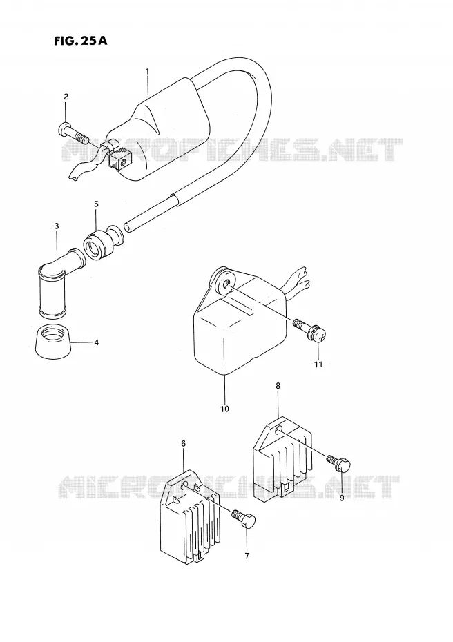 ELEKTRISCH (MODELE N,MODELE P/R E24) Suzuki MOTO 185 TS-ER 1989  TS185ERK(E24)