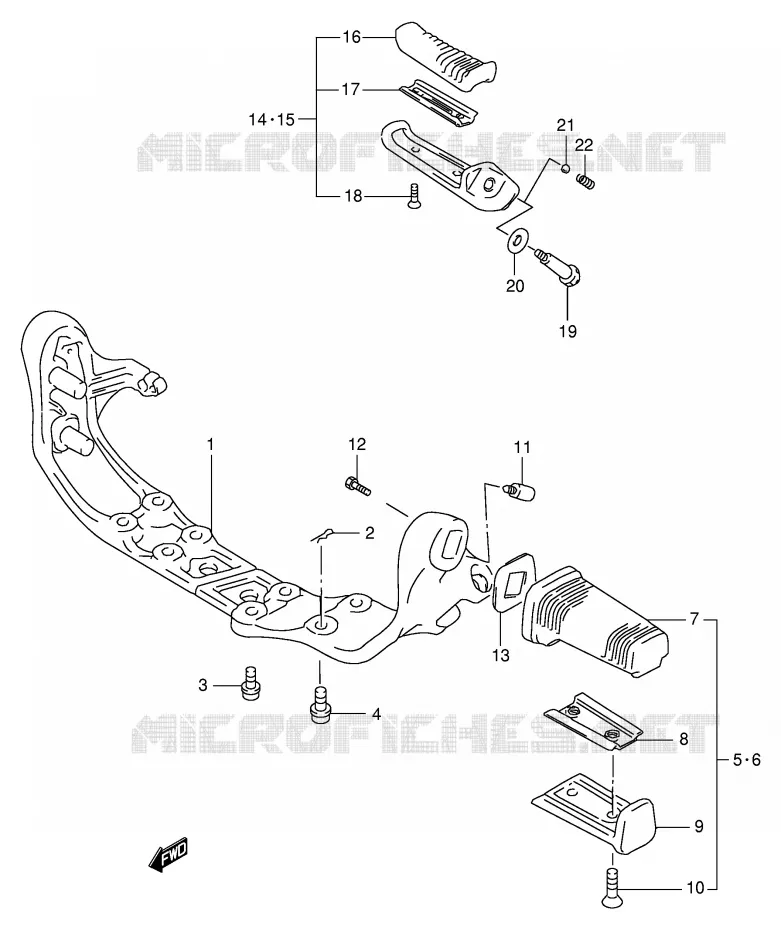 FOOTREST Suzuki MOTO 800 INTRUDER 2000  VS800GLY(E2)