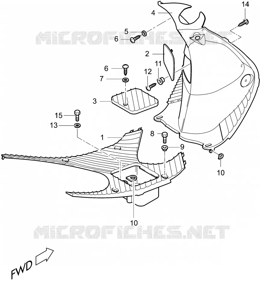 FOOTREST Suzuki SCOOTER 50 ESTILETE 2000  UF50ZY