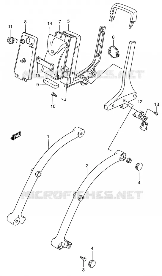 FRAME HANDGREEP (MODELE K4) Suzuki MOTO 1400 INTRUDER 2006  VS1400K6(E3/E28)