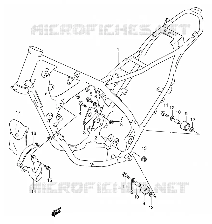 FRAME (MODELE R) Suzuki MOTO 125 TS-R 1994  TS125RR(E2)