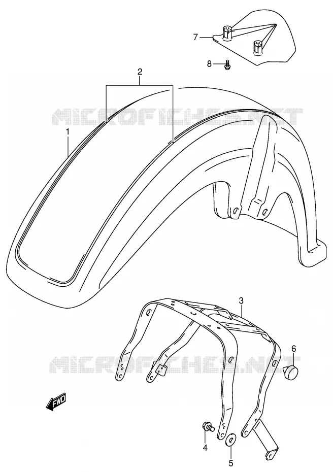 FRONT FENDER (MODELE K3) Suzuki MOTO 800 VOLUSIA 2005  VL800ZK5(E2)