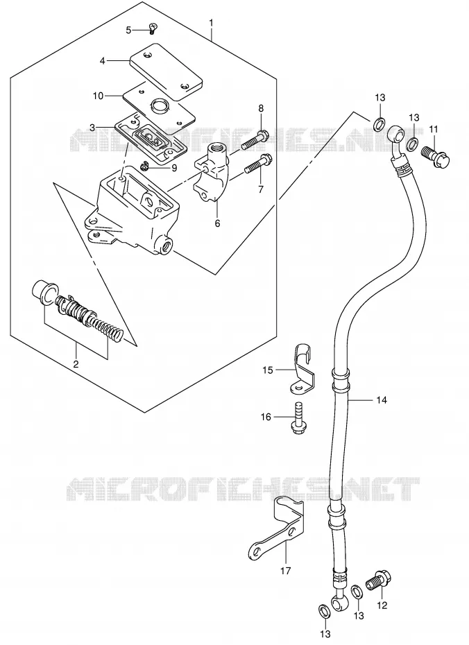 FRONT HOOFDREMCILINDER Suzuki MOTO 125 INTRUDER 2006  VL125K6(E2)