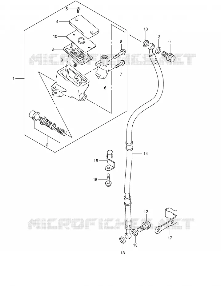 FRONT HOOFDREMCILINDER Suzuki MOTO 250 INTRUDER 2000  VL250Y(E2)