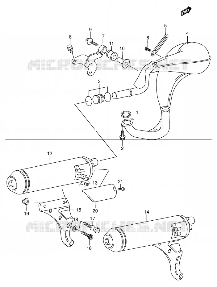 GELUIDDEMPER Suzuki MOTO 50 STREET-MAGIC 1999  TR50SX(E2)