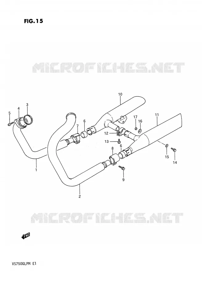 GELUIDDEMPER Suzuki MOTO 750 INTRUDER 1987  VS750GLFH(E1)