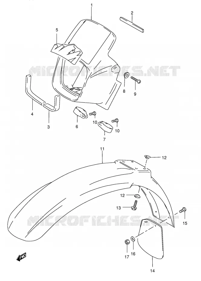 HEADLIGHT BOWL (MODELE R) Suzuki MOTO 50 TS-X 1987  TS50XKH(E1)