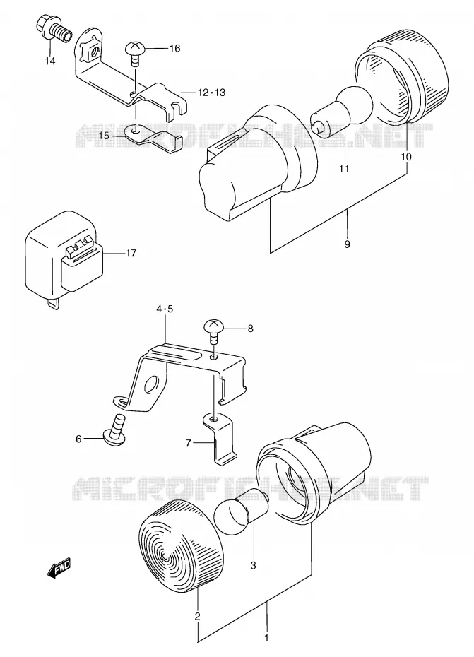 INDICATOREN (E24) Suzuki MOTO 125 TS-R 1991  TS125RM(E2)