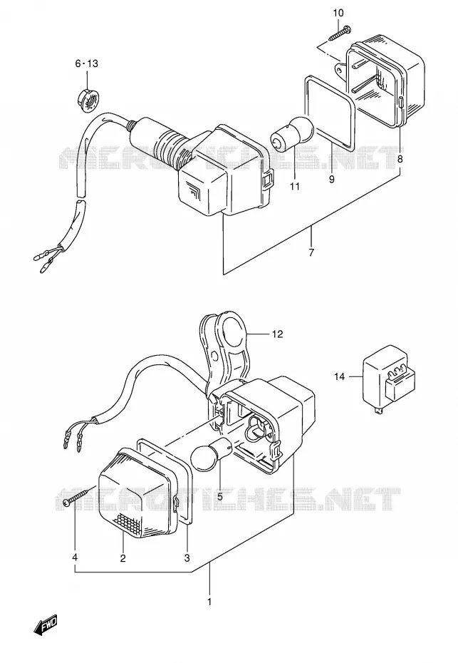 INDICATOREN (MODELE N/R P9) Suzuki MOTO 125 TS-ER 1994  TS125ERR(E1)