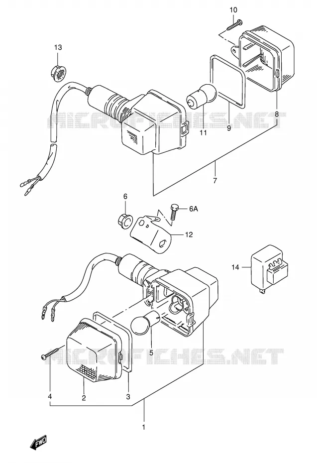 INDICATOREN (MODELE R P31) Suzuki MOTO 125 TS-ER 1994  TS125ERCR(E1)