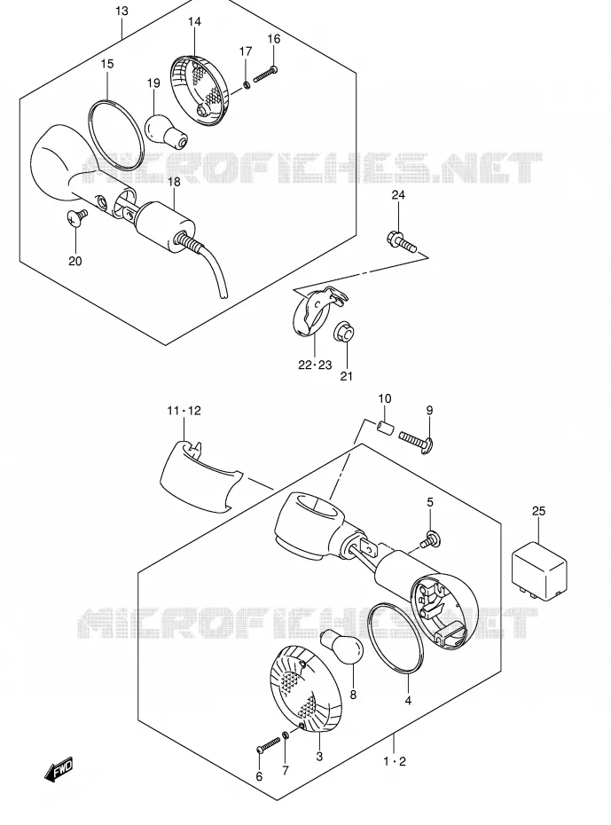 INDICATOREN Suzuki MOTO 250 INTRUDER 2005  VL250K5(E19)