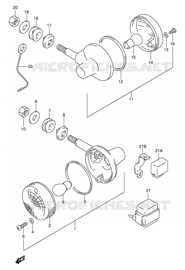 INDICATOREN Suzuki MOTO 250 TU 1999  TU250XX(E2)