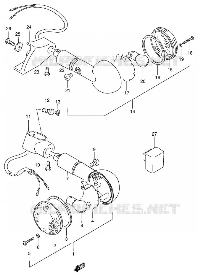 INDICATOREN Suzuki MOTO 800 INTRUDER 1998  VS800GLW(E2)