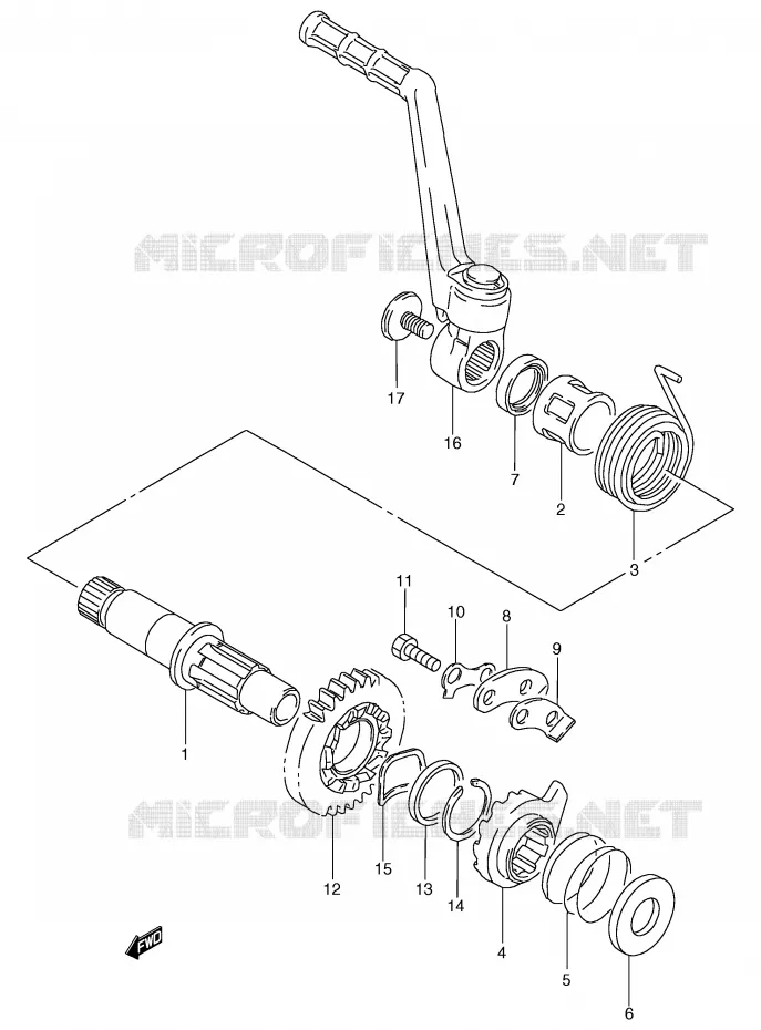 KICKSTARTER Suzuki MOTO 125 TS-R 1989  TS125RK(E2)