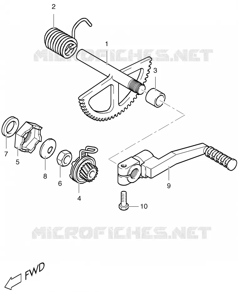 KICKSTARTER Suzuki SCOOTER 50 ESTILETE 2000  UF50Y