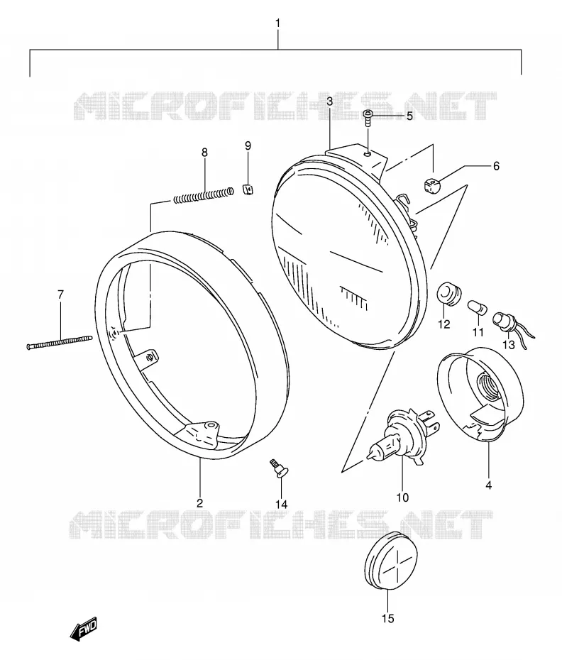 KOPLAMP Suzuki MOTO 250 TU 1997  TU250XV(E2)