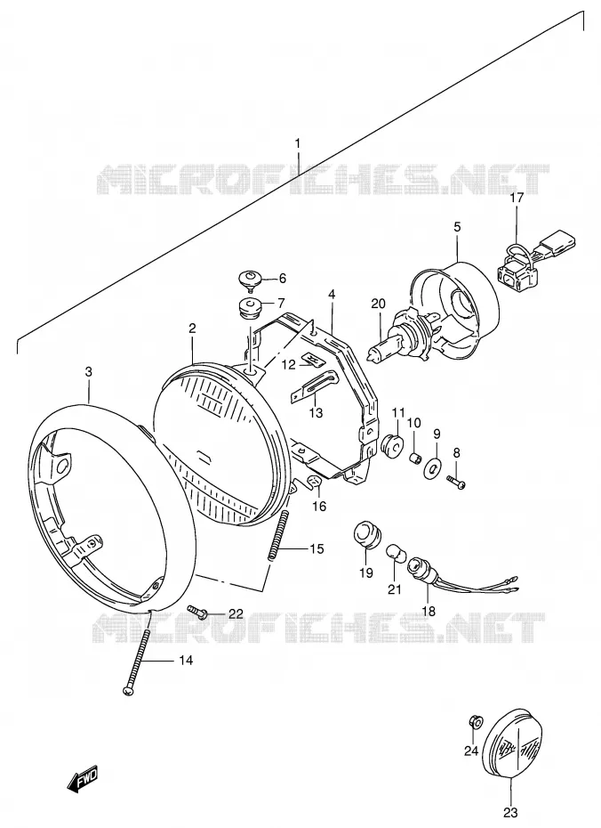 KOPLAMP Suzuki MOTO 800 INTRUDER 2000  VS800GLY(E2)