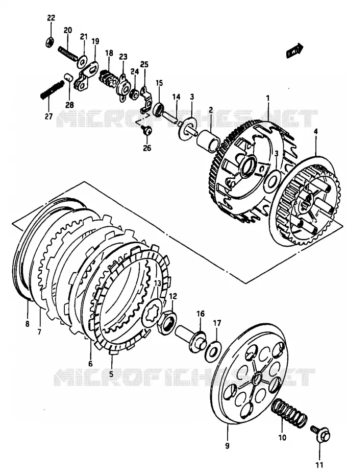 KOPPELING Suzuki MOTO 50 Autres-modeles 1994  TV50R(M/R)