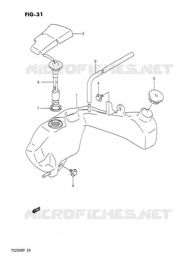 OLIE TANK Suzuki MOTO 200 TS-R 1993  TS200RP(E4)