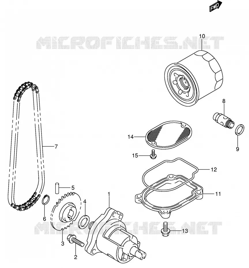OLIEPOMP (MODELE K5) Suzuki MOTO 800 VOLUSIA 2004  VL800K4(E2)