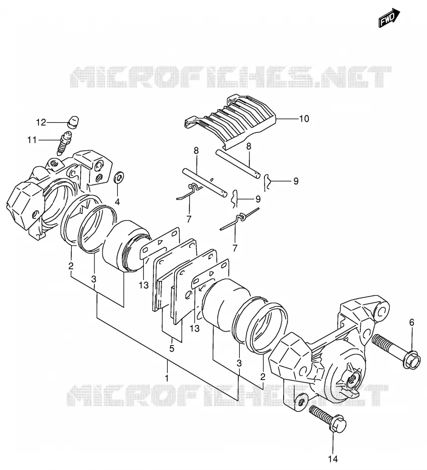 REAR CALIPER (MODELE P/R/T) Suzuki MOTO 800 VX 1990  VX800UL(E4)