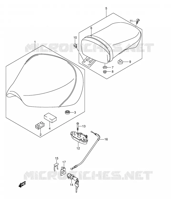SEAT (MODELE K2/K3/K4) Suzuki MOTO 250 INTRUDER 2000  VL250Y(E2)