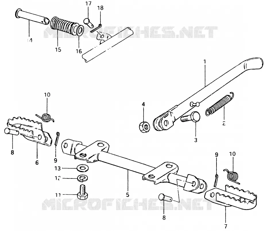 STAND - FOOTREST Suzuki MOTO 125 TS-ER 1996  TS125ERT(T/X)