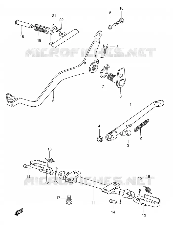 STAND (MODELE T/V/W) Suzuki MOTO 185 TS-ER 2000  TS185ERY(E1)