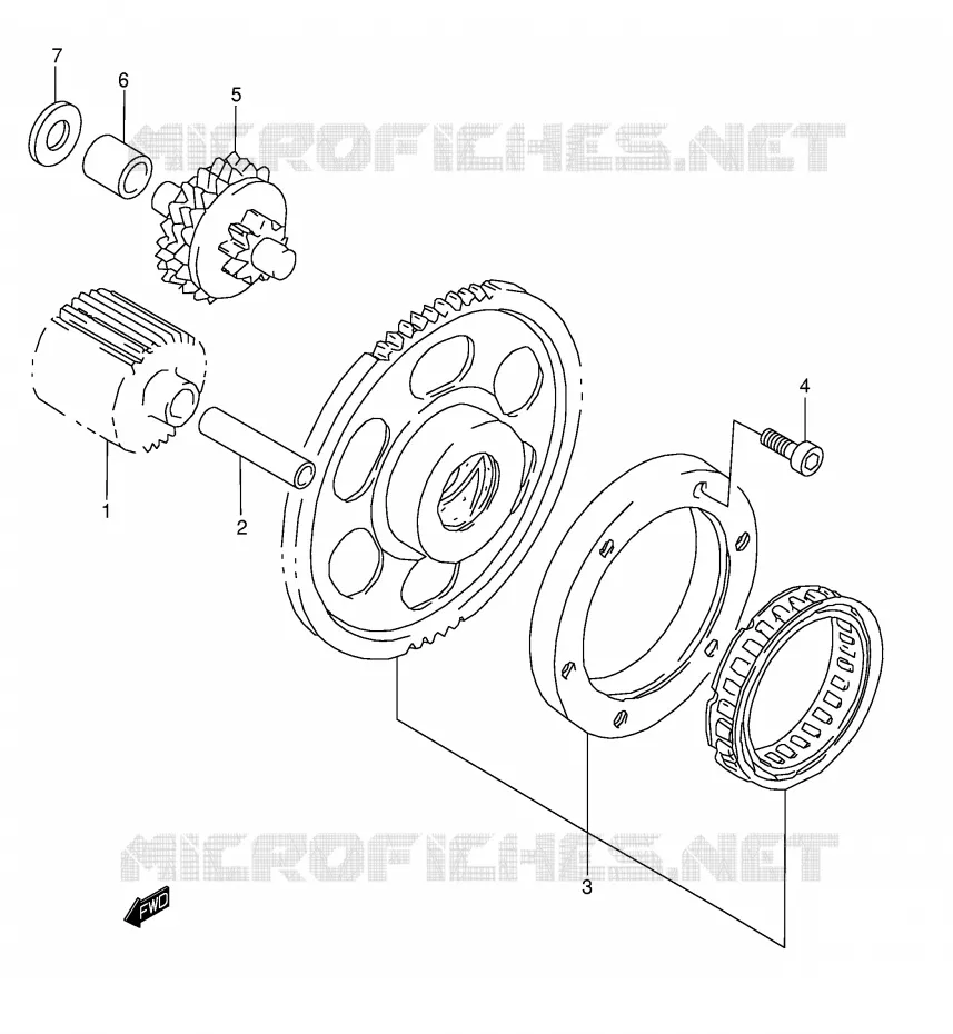 STARTMOTOR CLUTCH Suzuki MOTO 1500 INTRUDER 2001  VL1500K1(E2)