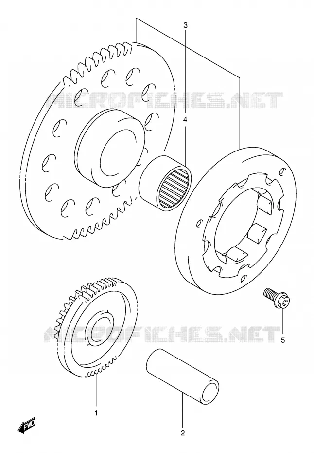 STARTMOTOR CLUTCH Suzuki MOTO 250 INTRUDER 2002  VL250K2(E2)