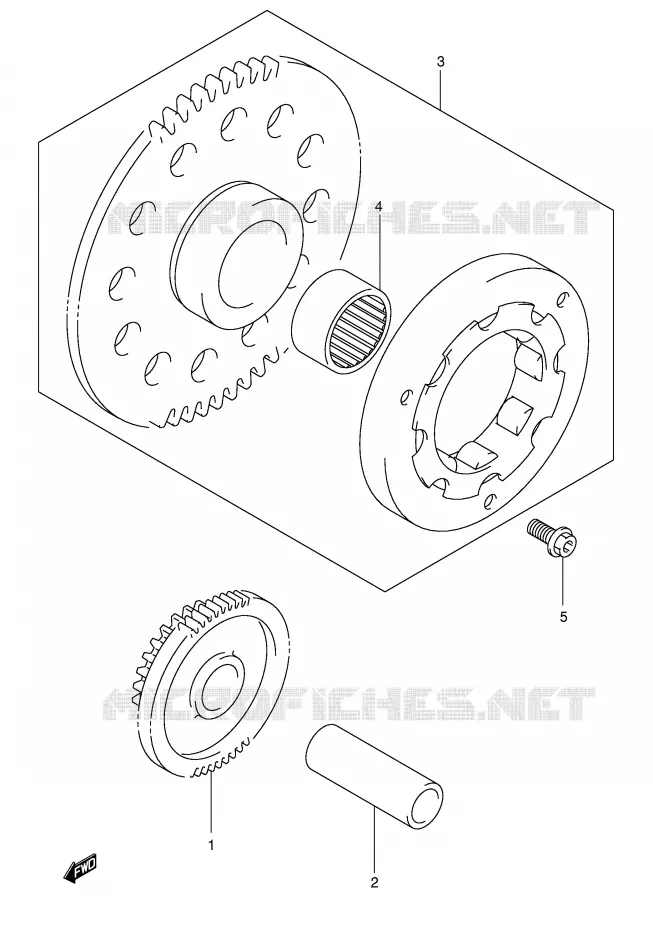 STARTMOTOR CLUTCH Suzuki MOTO 250 INTRUDER 2006  VL250K6(E19)