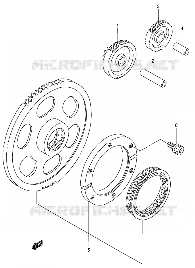 STARTMOTOR CLUTCH Suzuki MOTO 800 INTRUDER 2003  VS800GLK3(E3/E28)